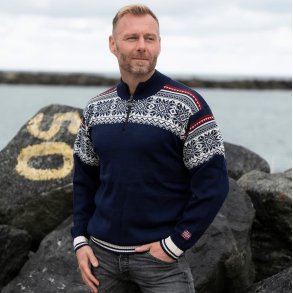 Luksus norsk striktrje i 100% merinould kamgarn