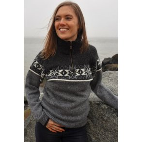 Original norsk uldtrje med raglanrmer
