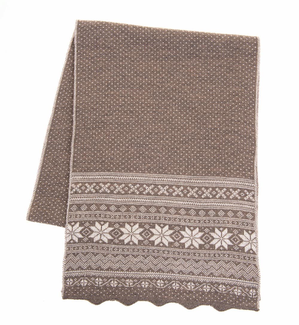 Halstrklde brun/hvid 