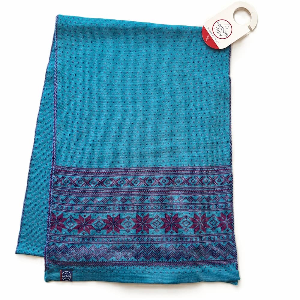 Halstrklde turkis/lilla