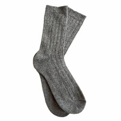 Ribstrikket merino uldsokker-gr 