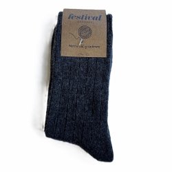 Ribstrikket merino uldsokker-koks gr 