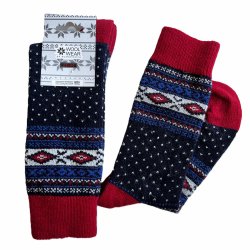 Flot original norsk uldstrmpe med klassisk luuse mnster