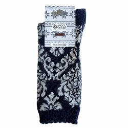 Uldstrmper med  klassisk damask mnster