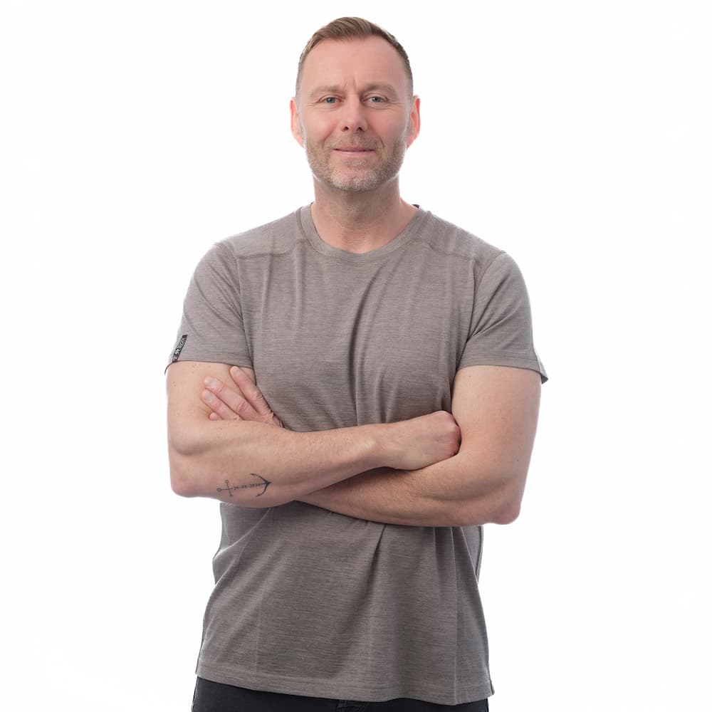 Flot tynd t-shirt i 100% økologisk merinould XXL