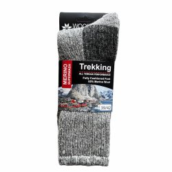 Varme uldne sokker i trekking udgave i 85% merinould 39-42