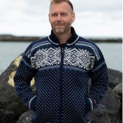 Flot jakke med windbreaker i 100% kamgarnsuld