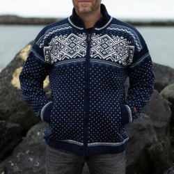 Flot jakke med windbreaker i 100% kamgarnsuld