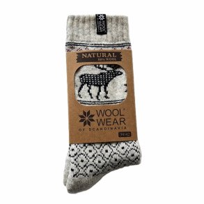 Wunderschne Wollsocken aus 80% reiner Wolle mit Elchmotiv