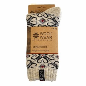 Weiche, schicke Wollsocken mit Herzmotiv aus 80% Wolle