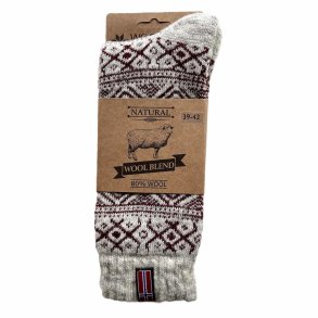 Norwegische Wollsocken aus 8o% Wolle mit dekorativen Fhnchen