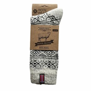 Wollsocken aus 80% reiner Wolle mit norwegischer Flagge