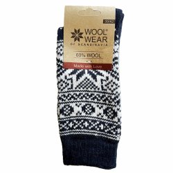 Kuschelige Wollsocken aus 60 %  Wolle mit Schneeflockenmuster
