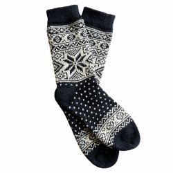 Kuschelige Wollsocken aus 60 %  Wolle mit Schneeflockenmuster