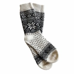 Schne Wollsocken aus 60 % Wolle mit Kristall-Muster
