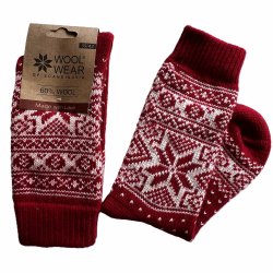Warme Wollsocken aus 60 % reiner Wolle mit schnem Muster