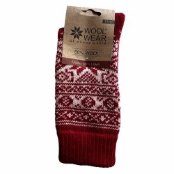 Warme Wollsocken aus 60 % reiner Wolle mit schnem Muster