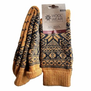 Wollsocken aus 60 % Wolle mit schnem Kristall-Muster