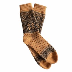 Wollsocken aus 60 % Wolle mit schnem Kristall-Muster