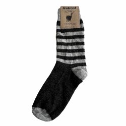 Luksus alpaka sokker Koks / lys gr 