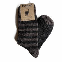 Sokker fra festival i luksus kvalitet med alpaka uld koks/brun