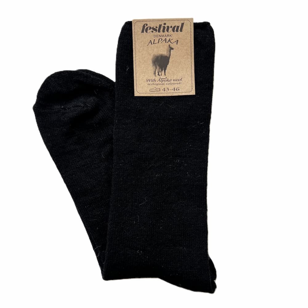 alpaka sokker sort 