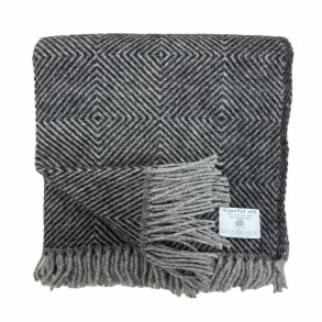 Plaid koks/gr med diamantmnster 