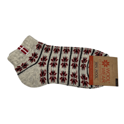 Hygge footies i 80% ren uld med flot mnster